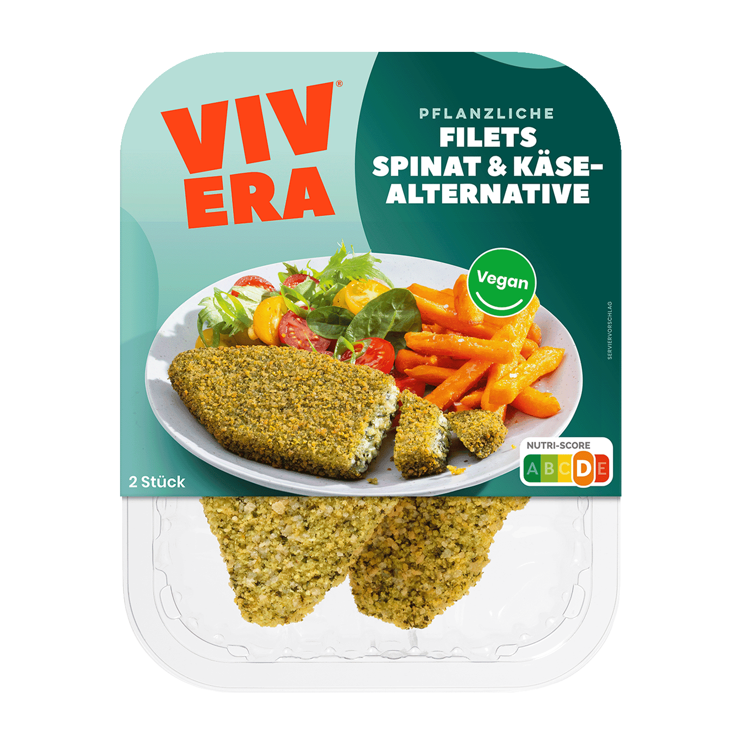 Vegan fillets spinach & cheese alternative, 200g