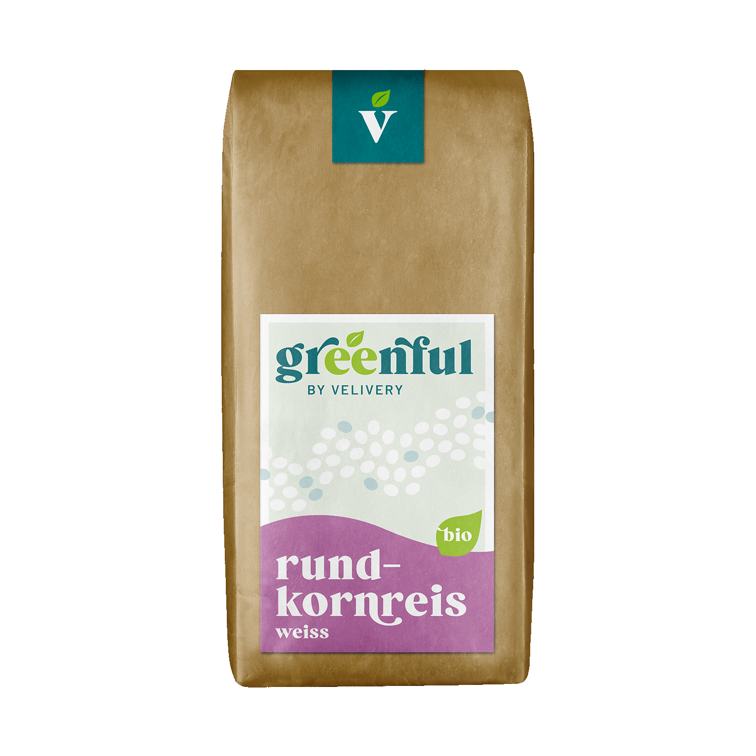 Round grain rice white, Organic, 1kg