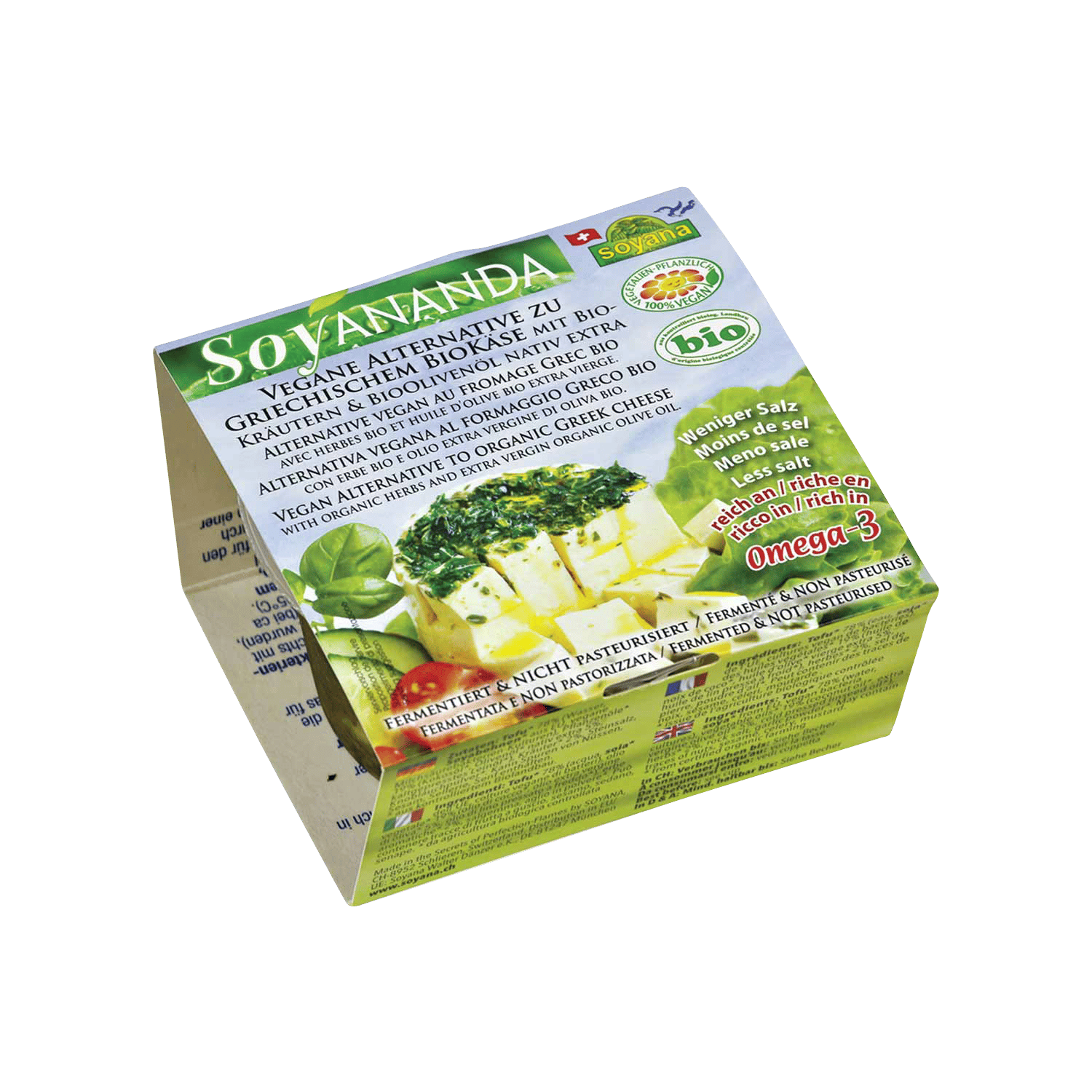 Soyananda Alternative To Greek Cheese With Herbs & Olive Oil, Organic, 200g