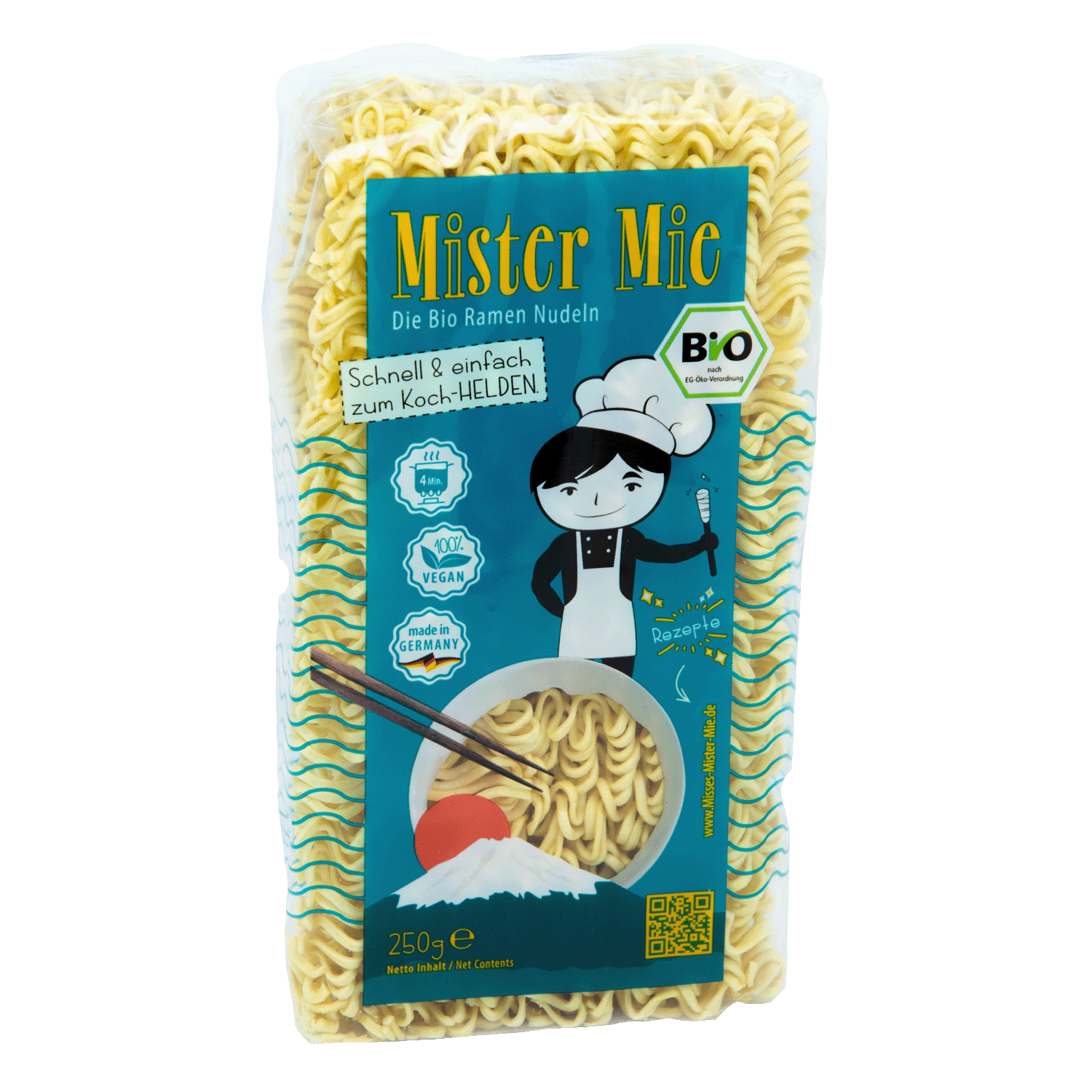 Mie Ramen Nudeln, BIO, 250g