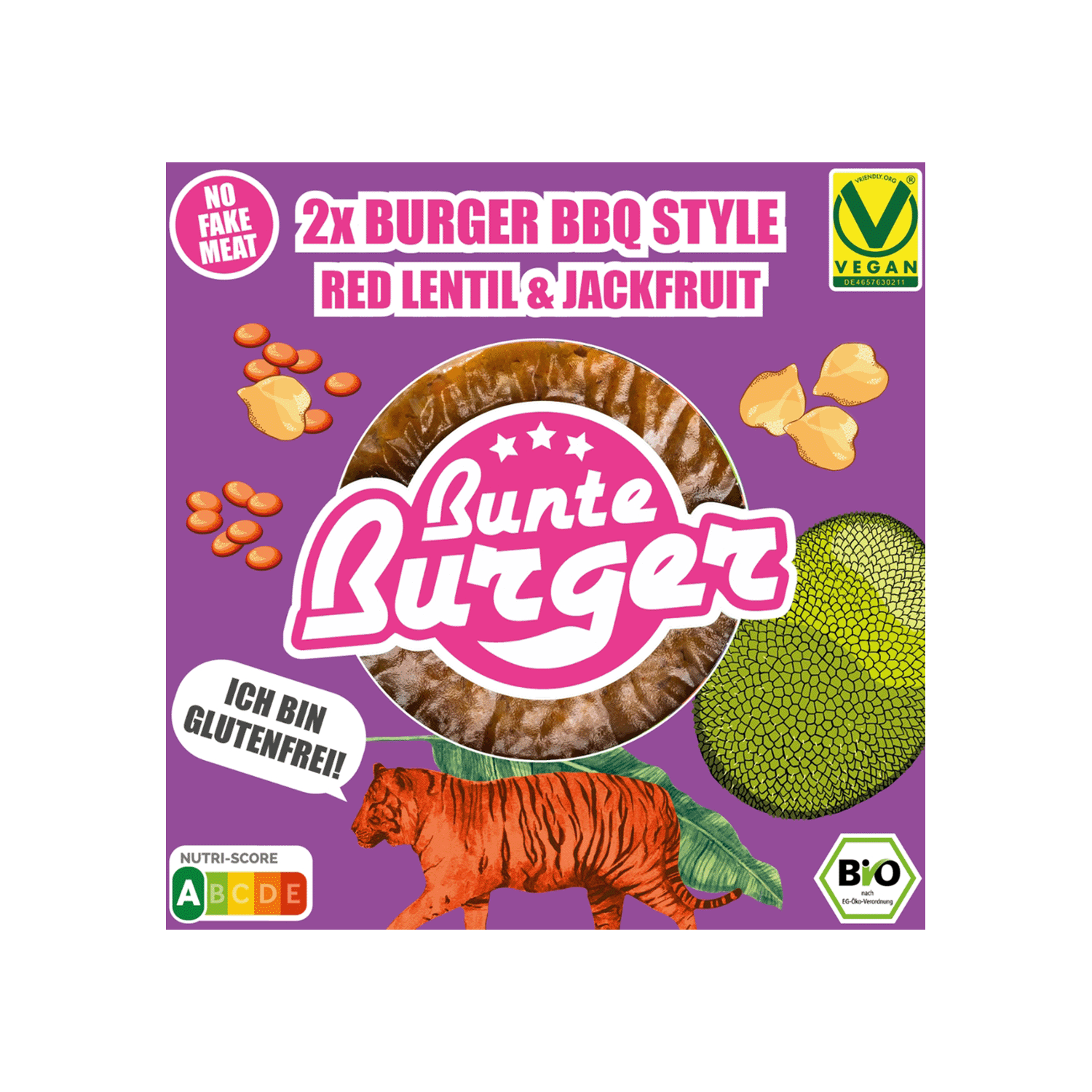 Jackfruit & Red Lentil Bbq Style, Organic, 180g