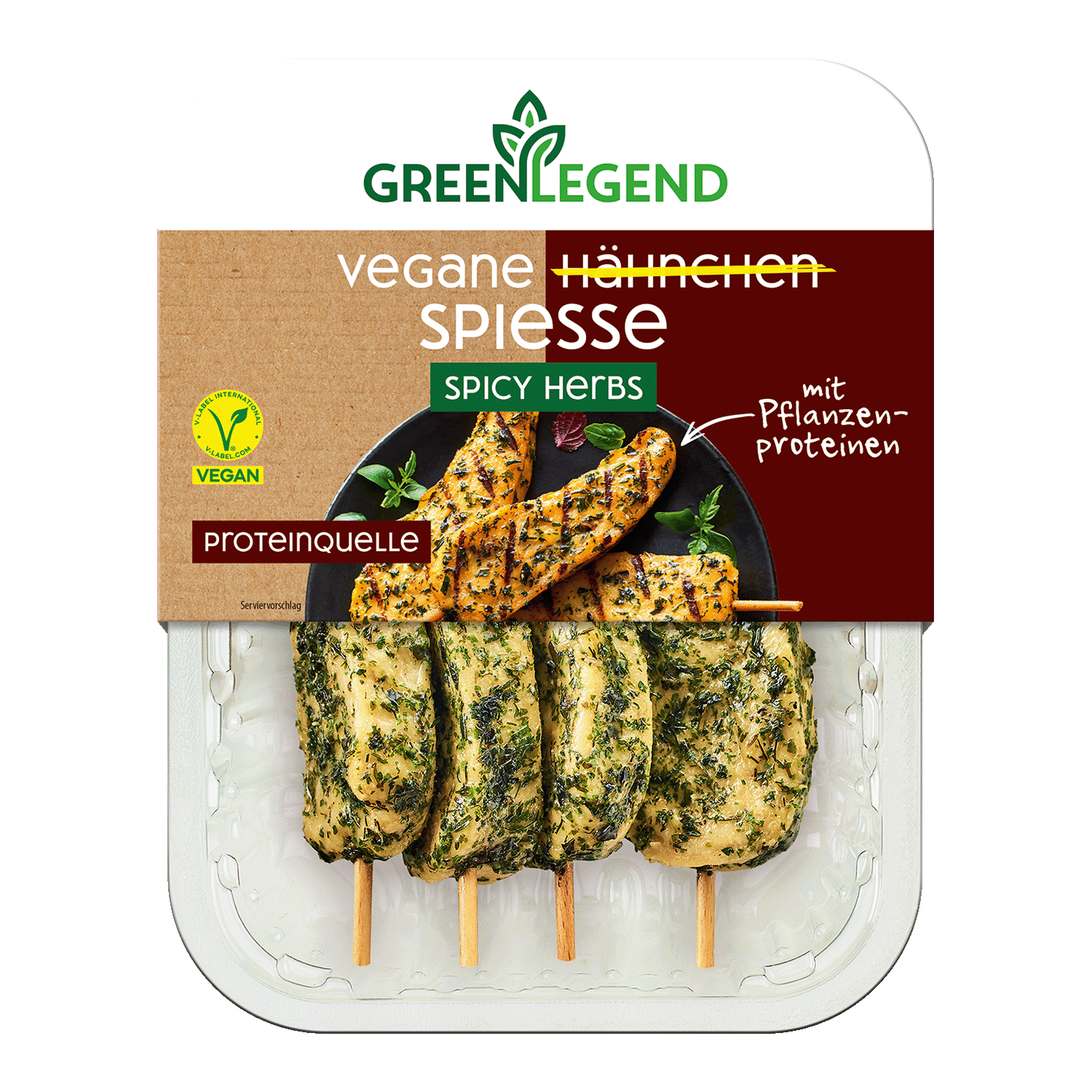 Vegan Chicken Skewers with Spicy Herbs