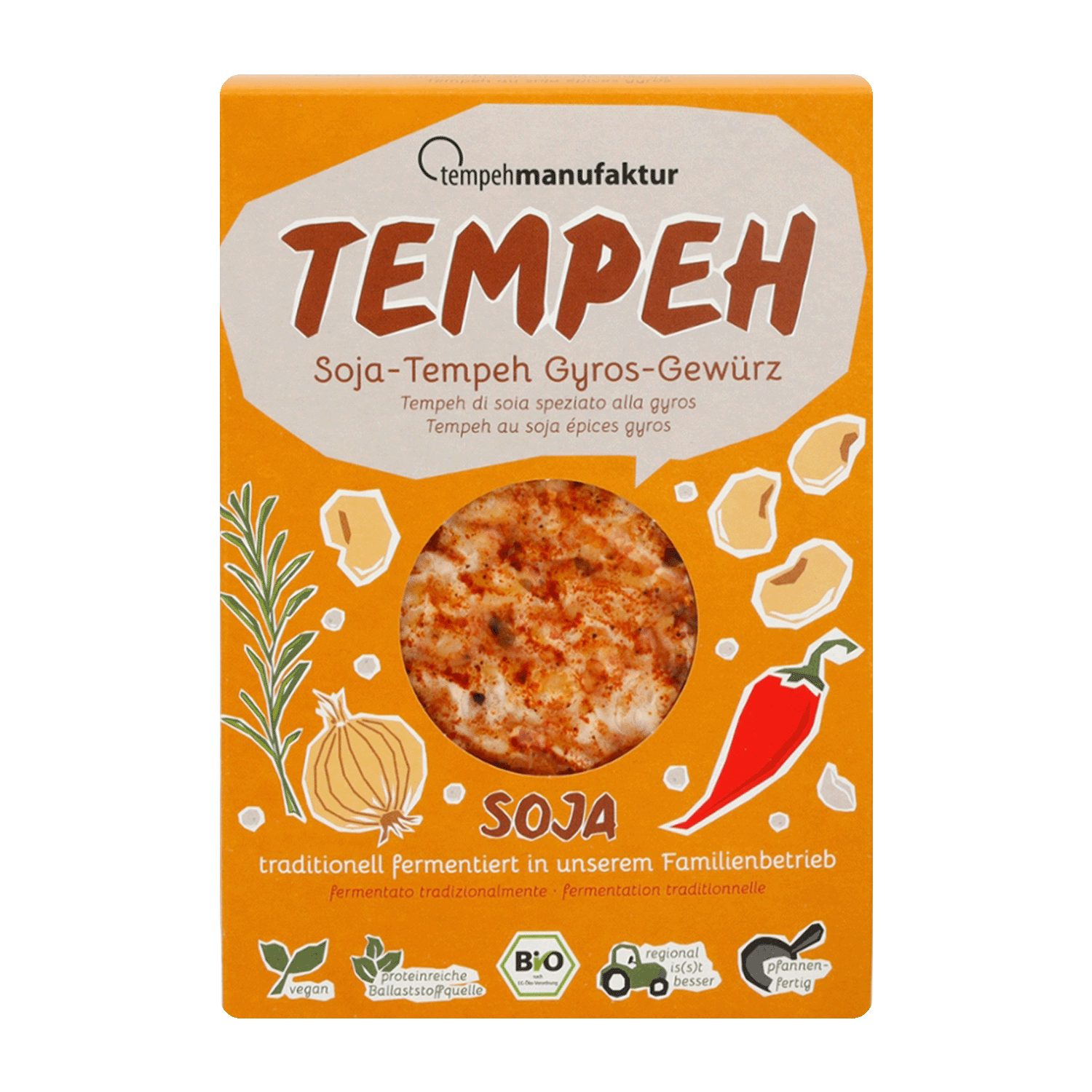 Soy Tempeh Gyros Spice, Organic, 200g