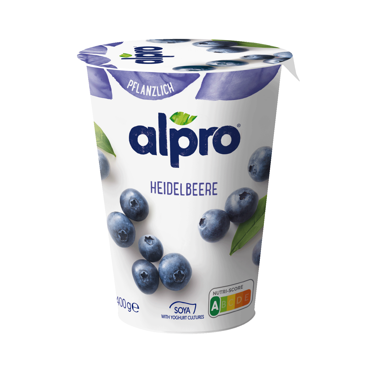 soy-based yogurt alternative blueberry, 400g