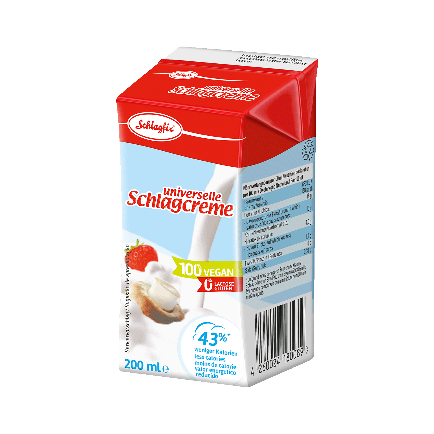 Universal Whipping Cream In Tetrapack, 200ml