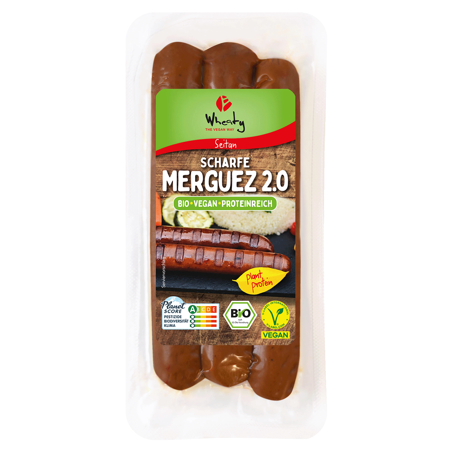 Vegane Scharfe Merguez, BIO, 120g