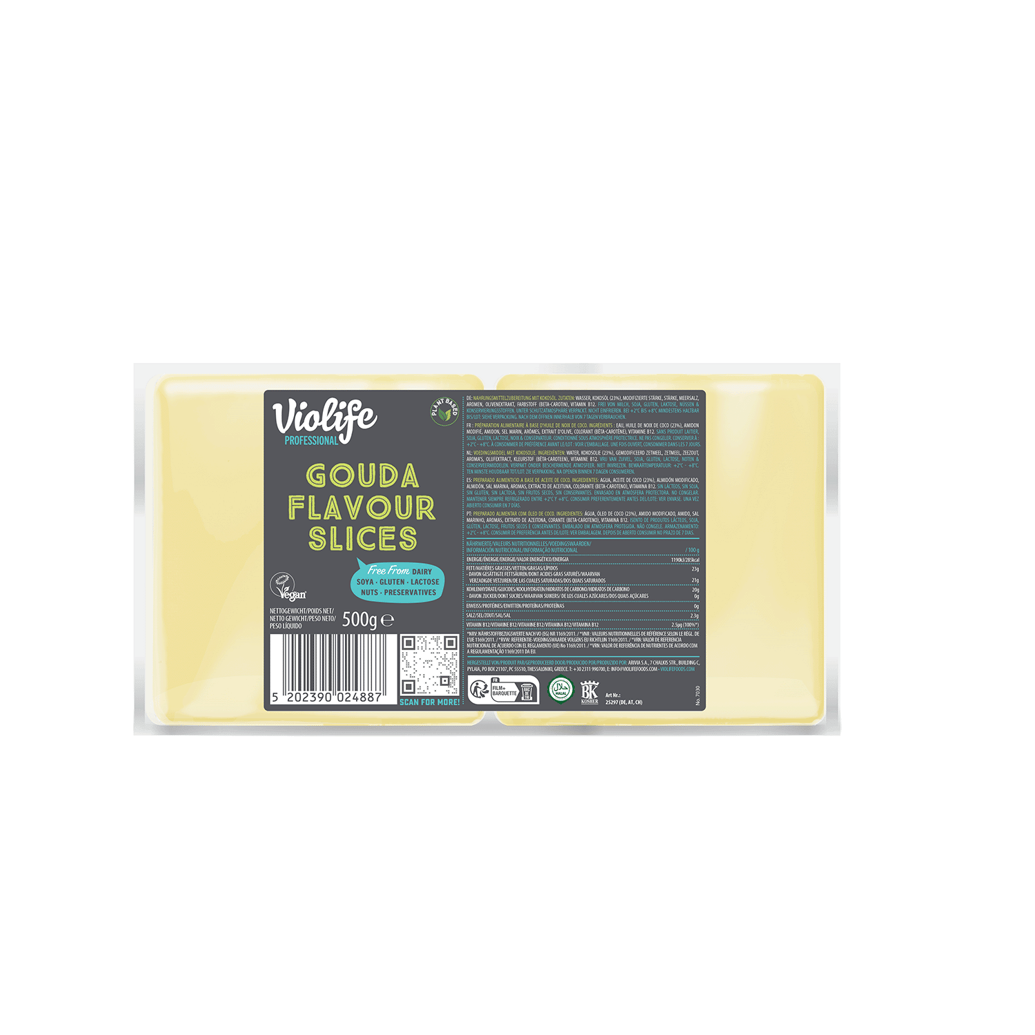 Gouda Flavour Slices, 500g