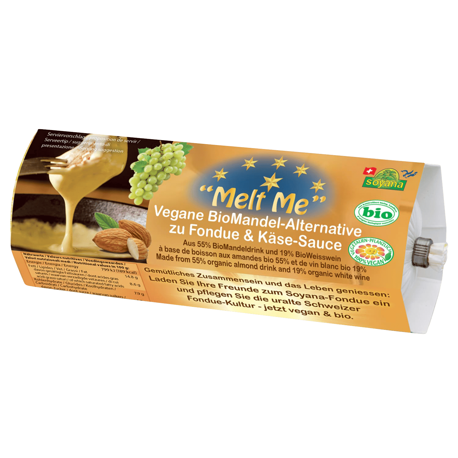 Melt Me Mandel-Alternative zu Fondue & Käse Sauce, BIO, 400g