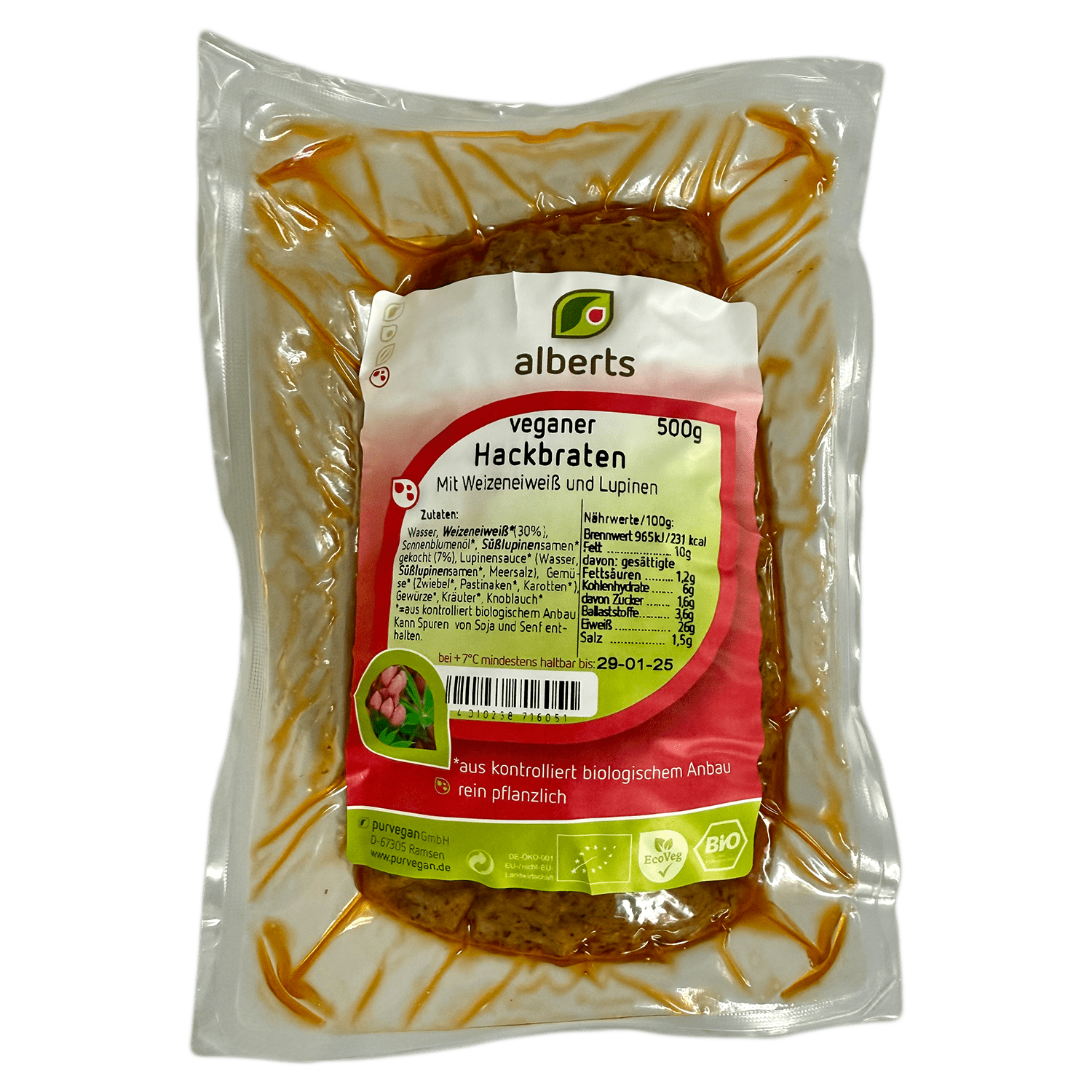 Veganer Festtagsbraten (wie Hackbraten)