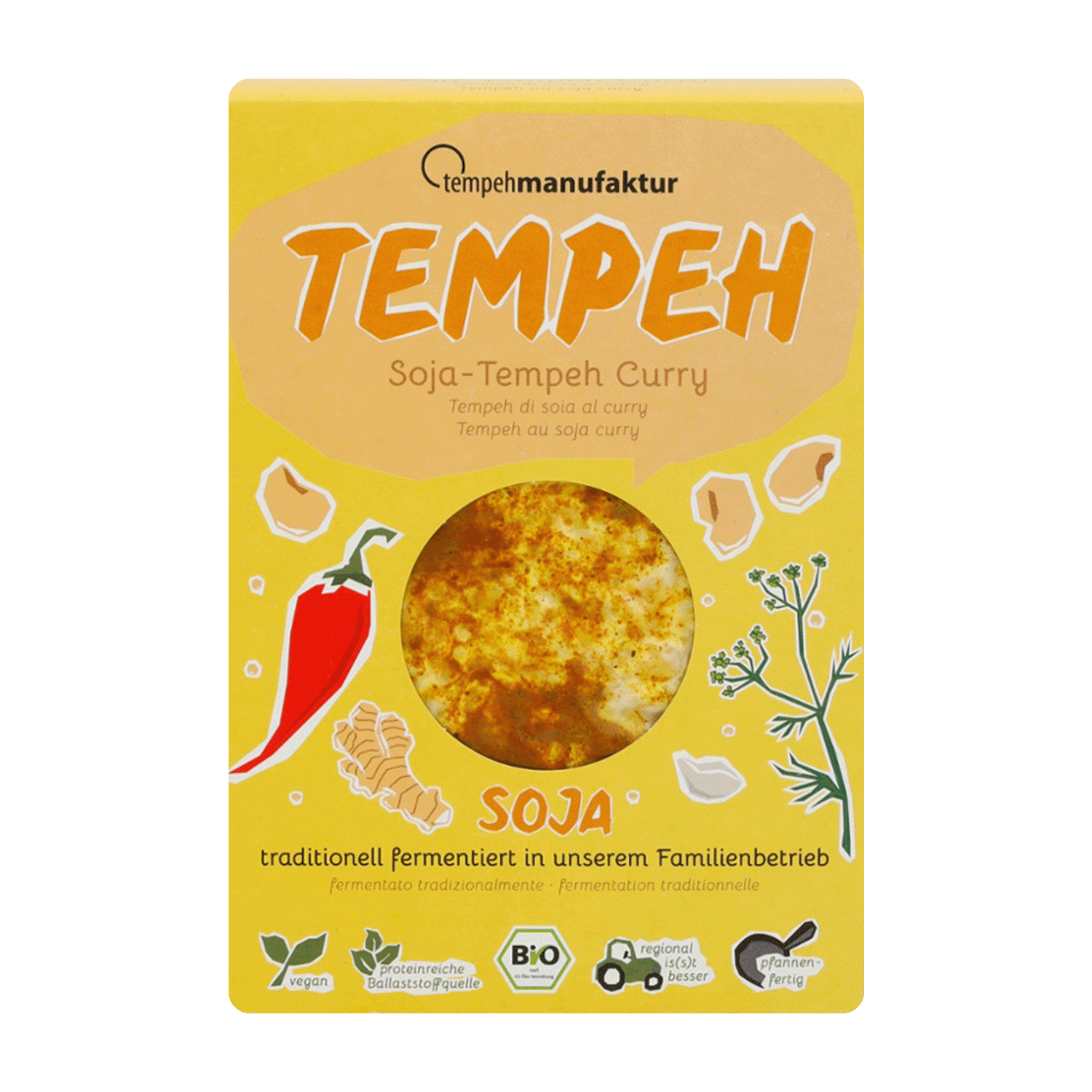 Soy Tempeh Curry, Organic, 200g