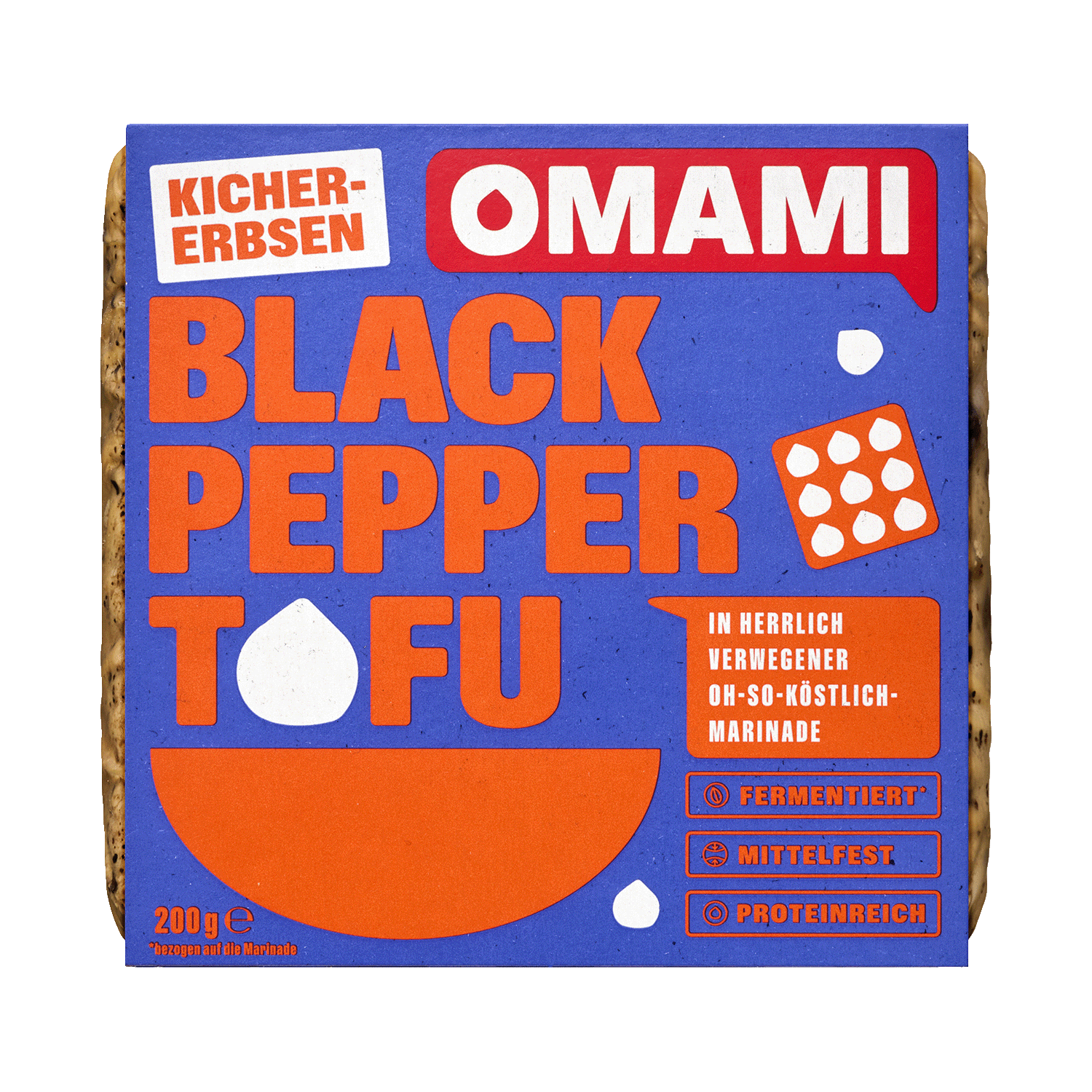 Chickpea Tofu Black Pepper, 200g