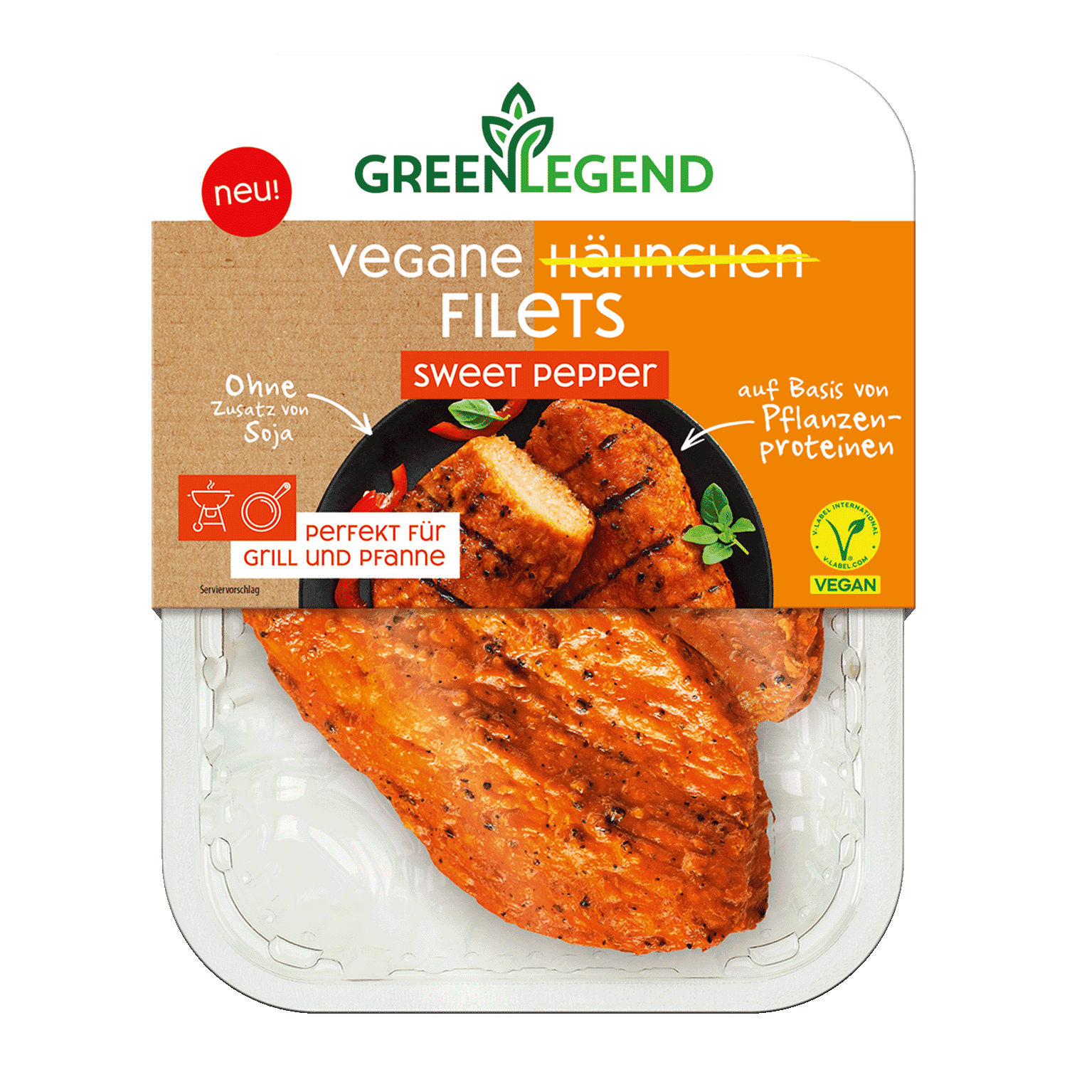 Vegan Chicken Fillets Sweet Pepper, 160g