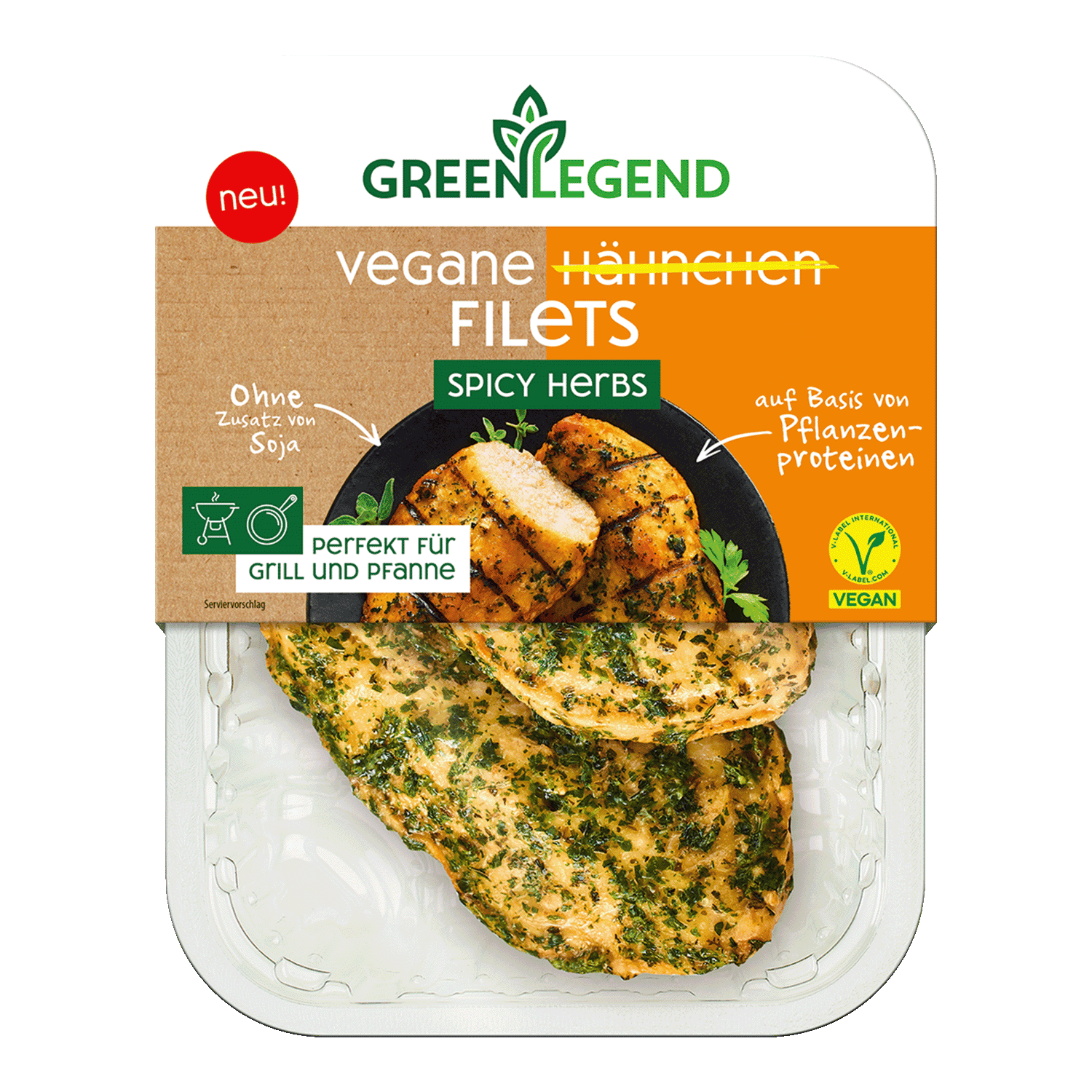 Vegan Chicken Fillets Spicy Herbs, 160g