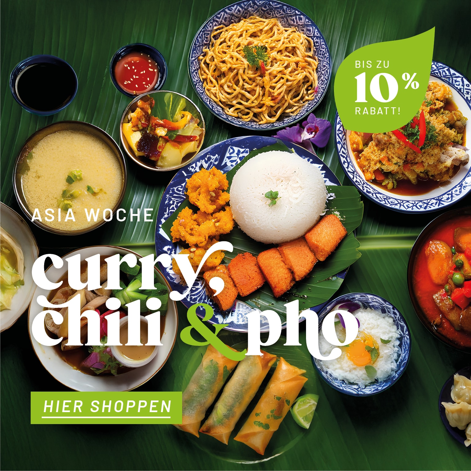 Alles für leckere, vegane asiatische Gerichte