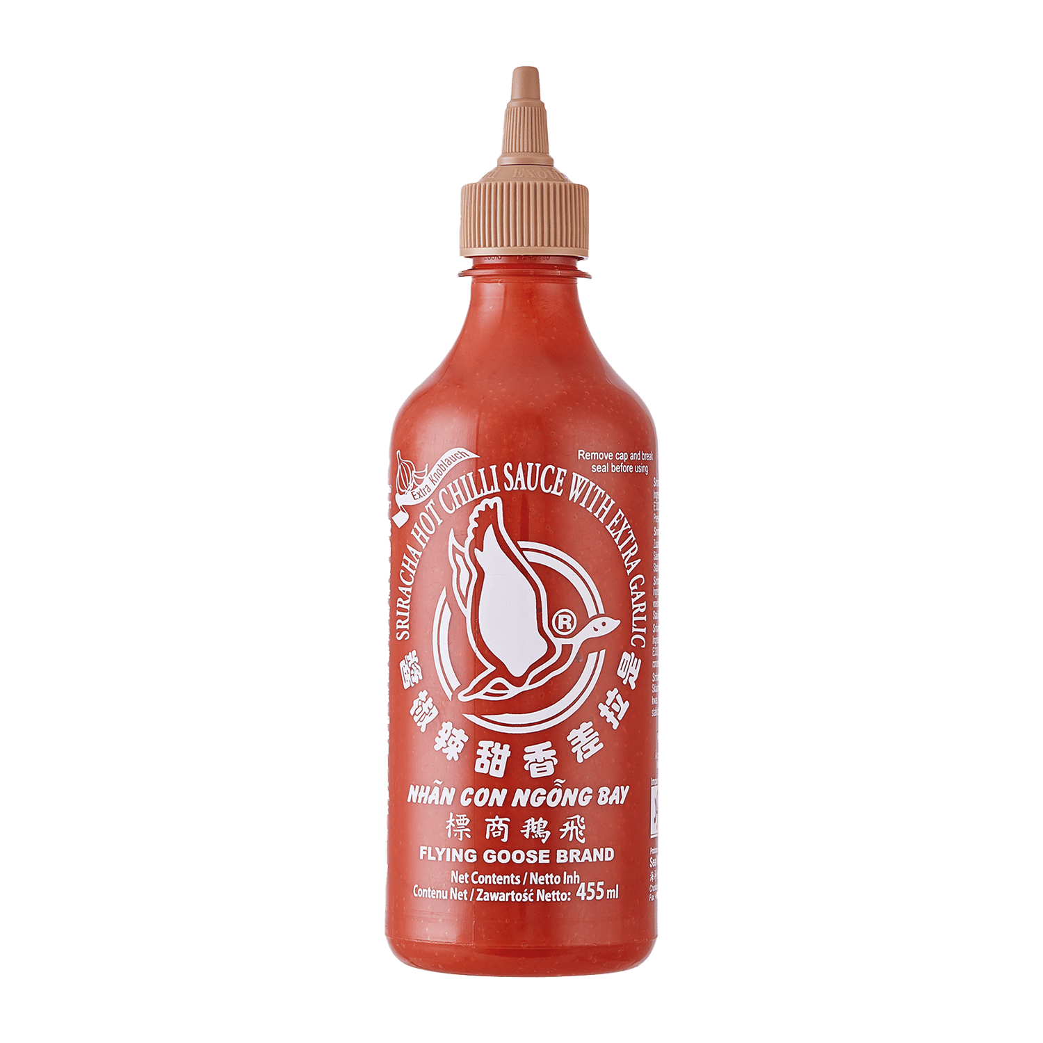 Sriracha Hot Chilli Sauce With Garlic, 455ml