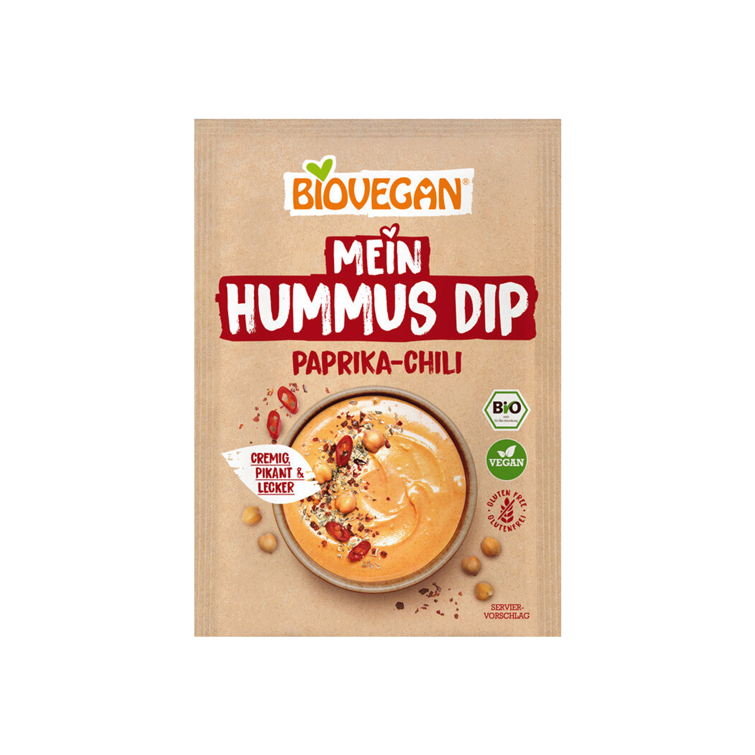 Mein Hummus Dip, Paprika Chili, BIO, 55g