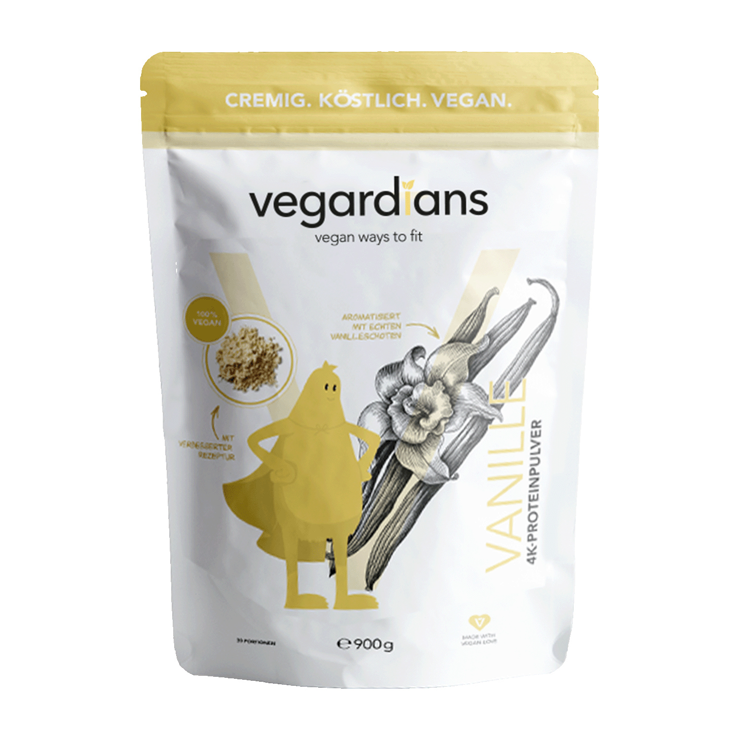 All-in-Vegan 4K-Proteinpulver Vanille, 900g