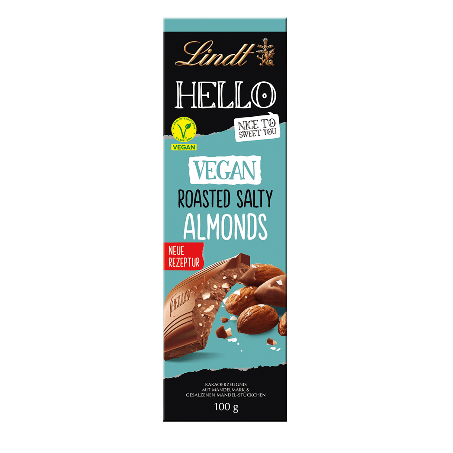 HELLO Vegan Roasted Salty Almonds, 100g