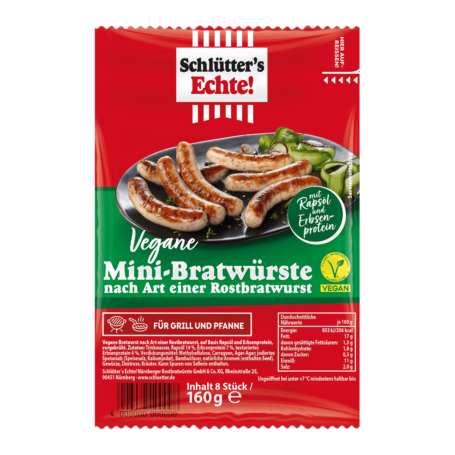 Schlütter's vegane Mini-Bratwürste