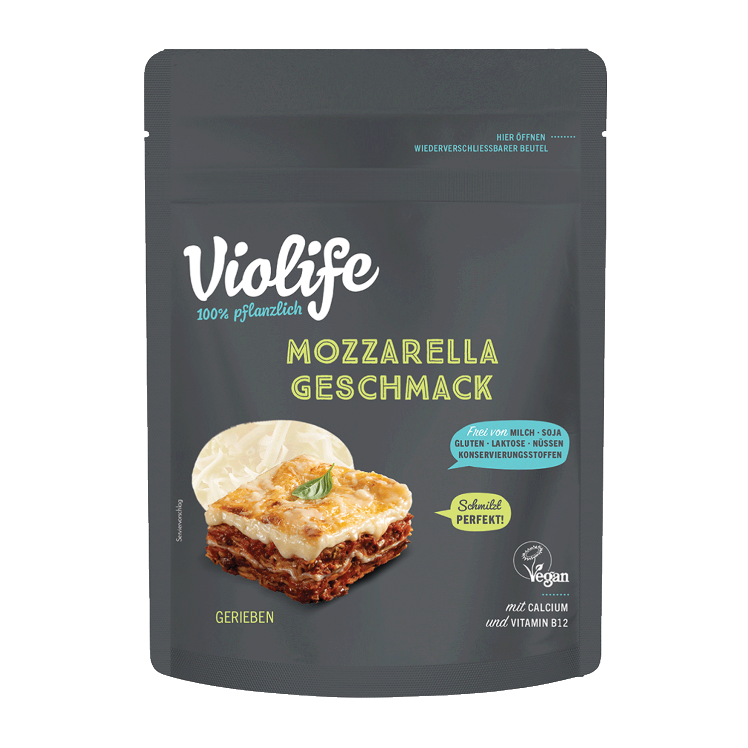 Grated mozzarella flavour, 150g