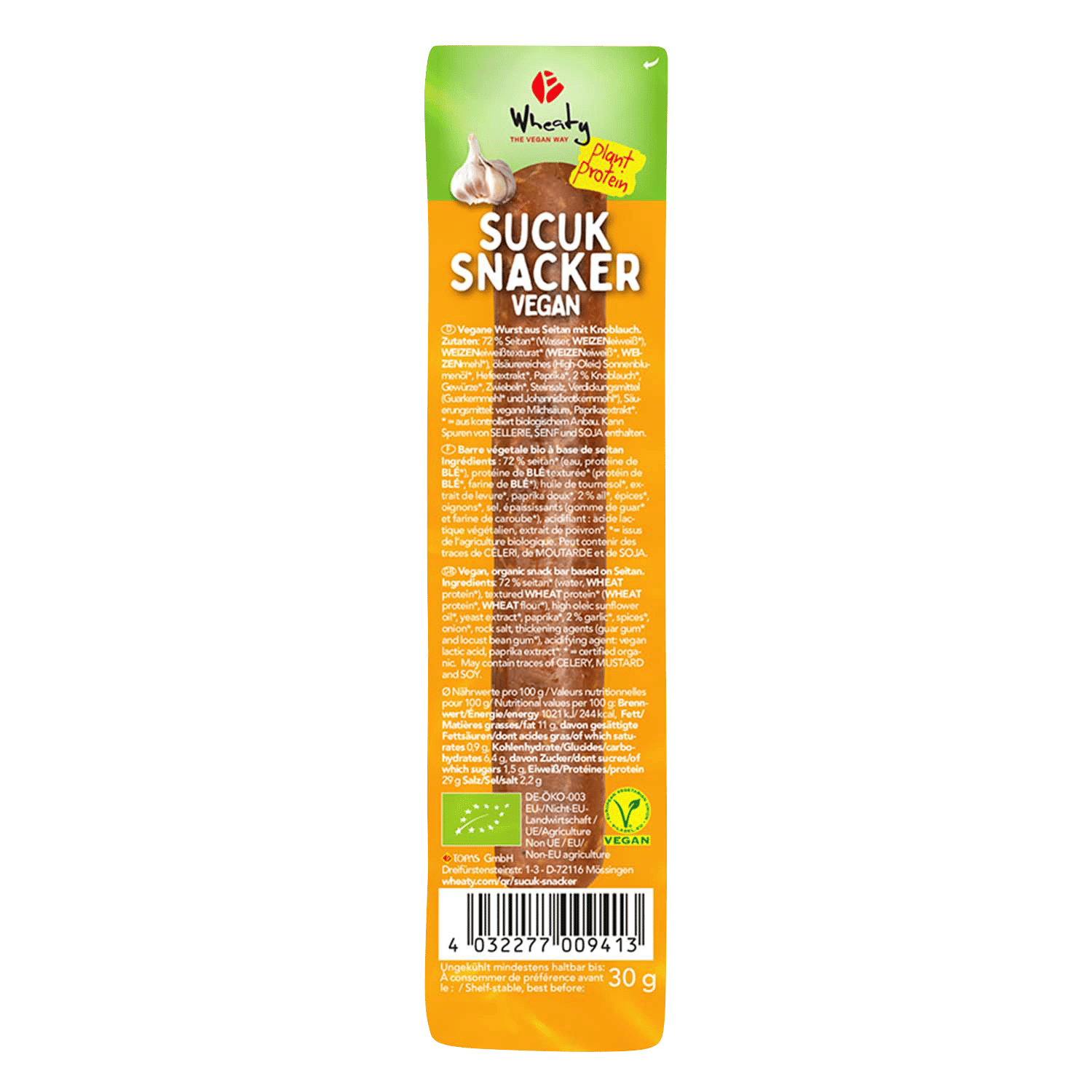 Snacker Sucuk, Organic, 30g
