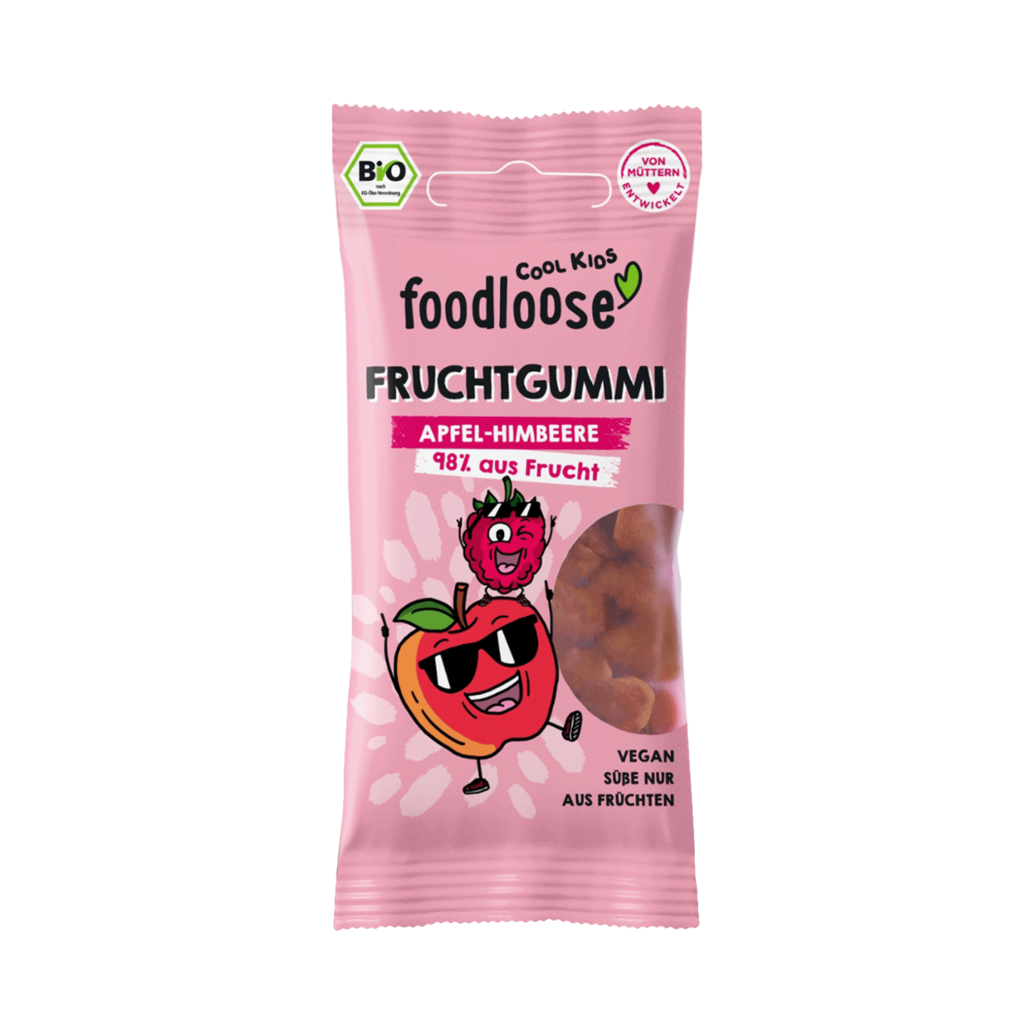 Fruit Gum Apple-Raspberry, Organic, 30g