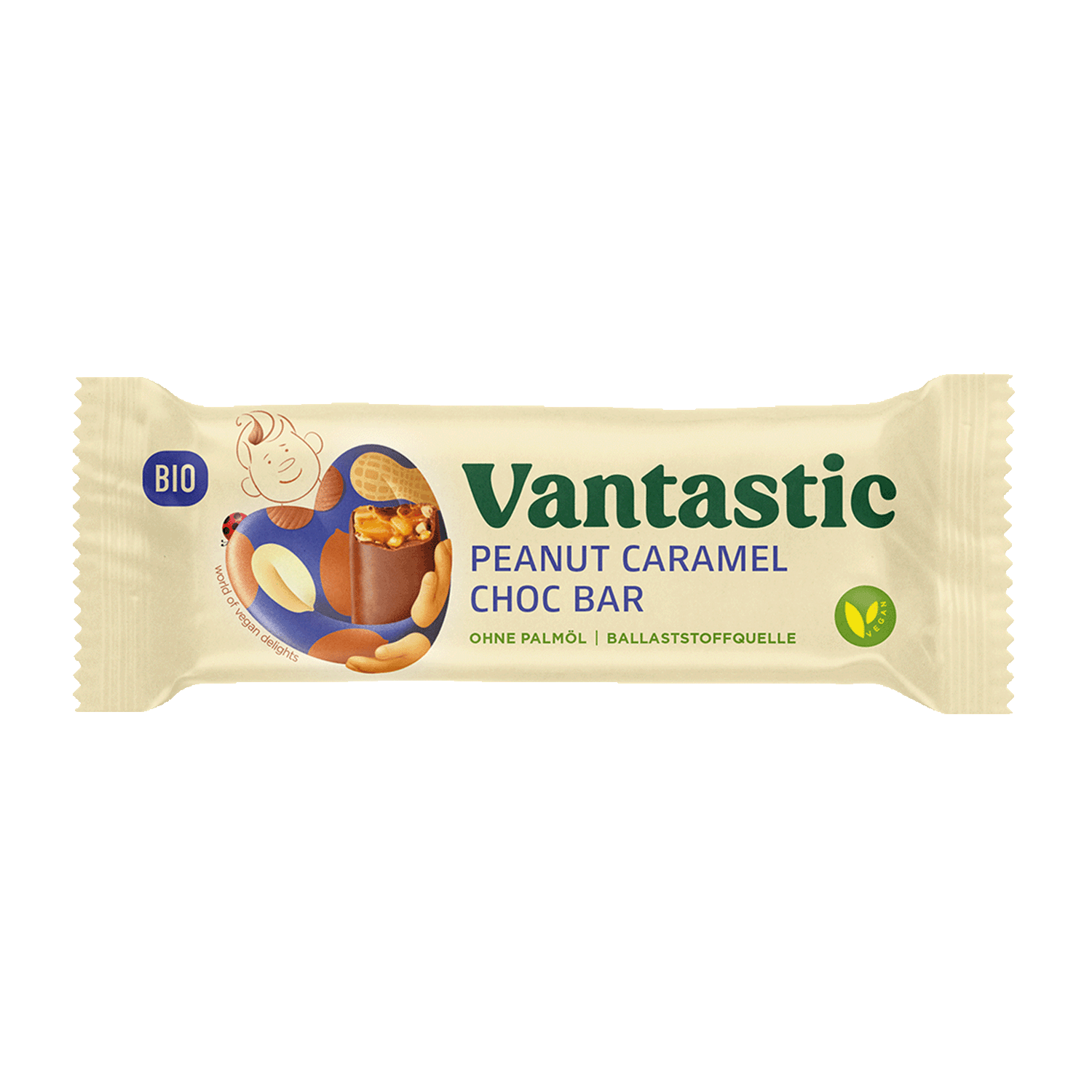 Peanut Caramel Choc Bar, Organic, 40g