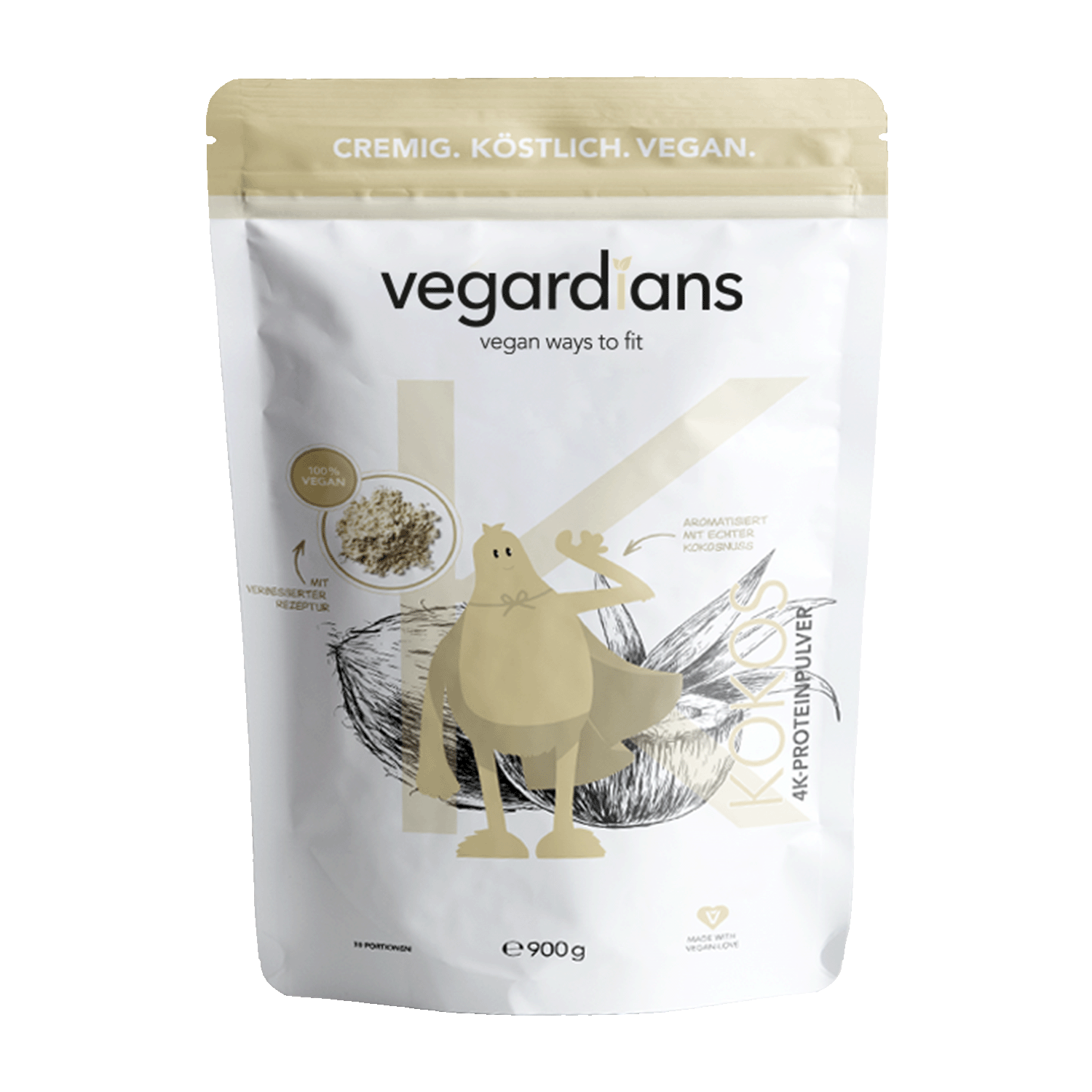 All-in-Vegan 4K-Proteinpulver Kokos, 900g