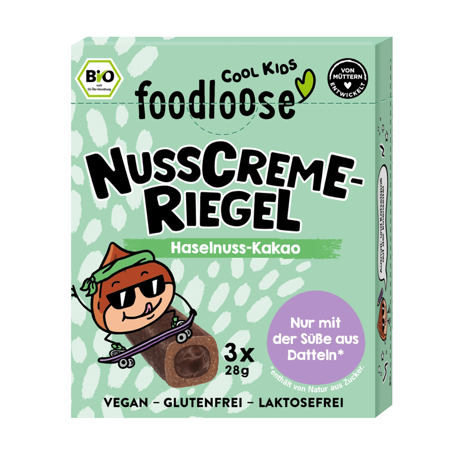 Nusscreme-Riegel Haselnuss-Kakao, BIO, 84g