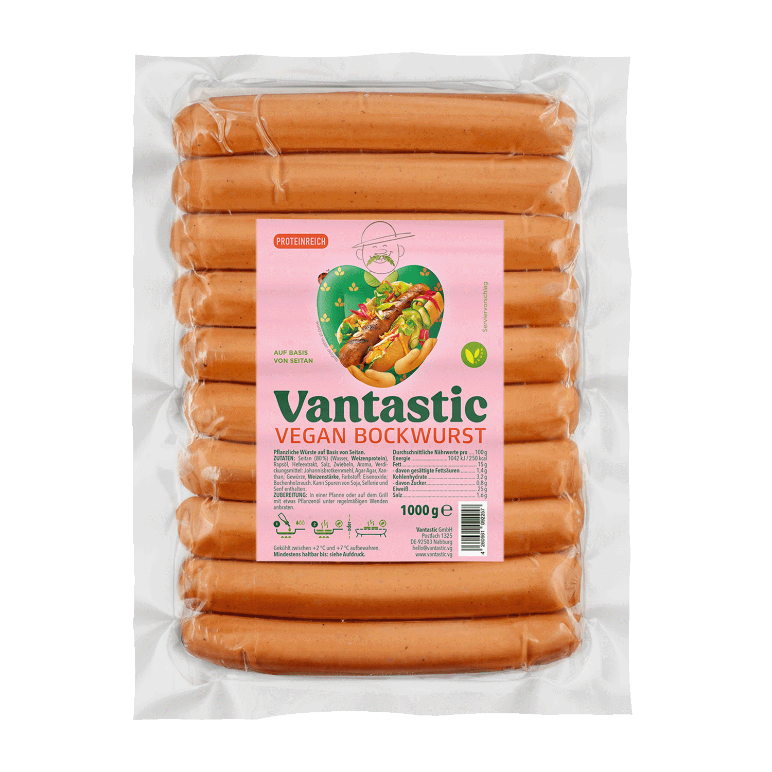 Vegan Bockwurst Großpack, 1kg