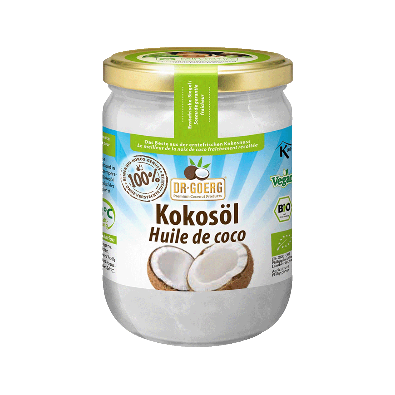 Coconut Oil, Organic, 500ml