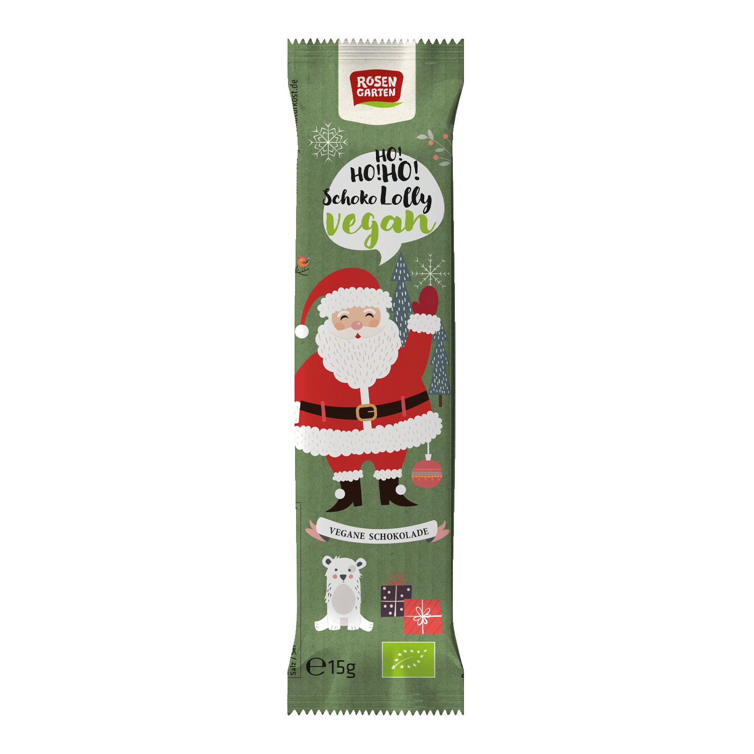 Schoko Lolly Weihnachtsmann, BIO, 15g