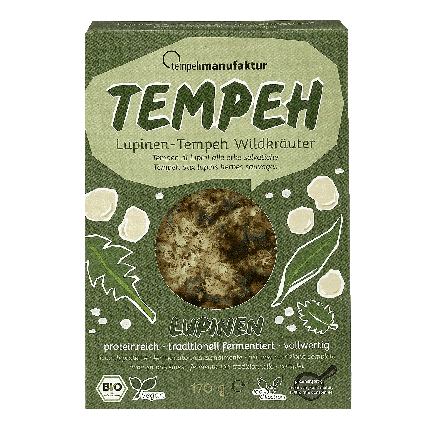 Lupinen-Tempeh Wildkräuter, BIO, 170g